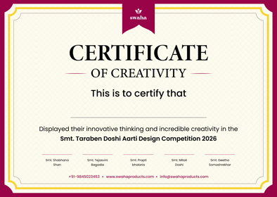 Certificate of creativity