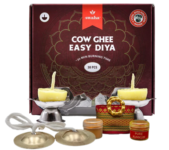 Swaha cow ghee easy diya gift hamper